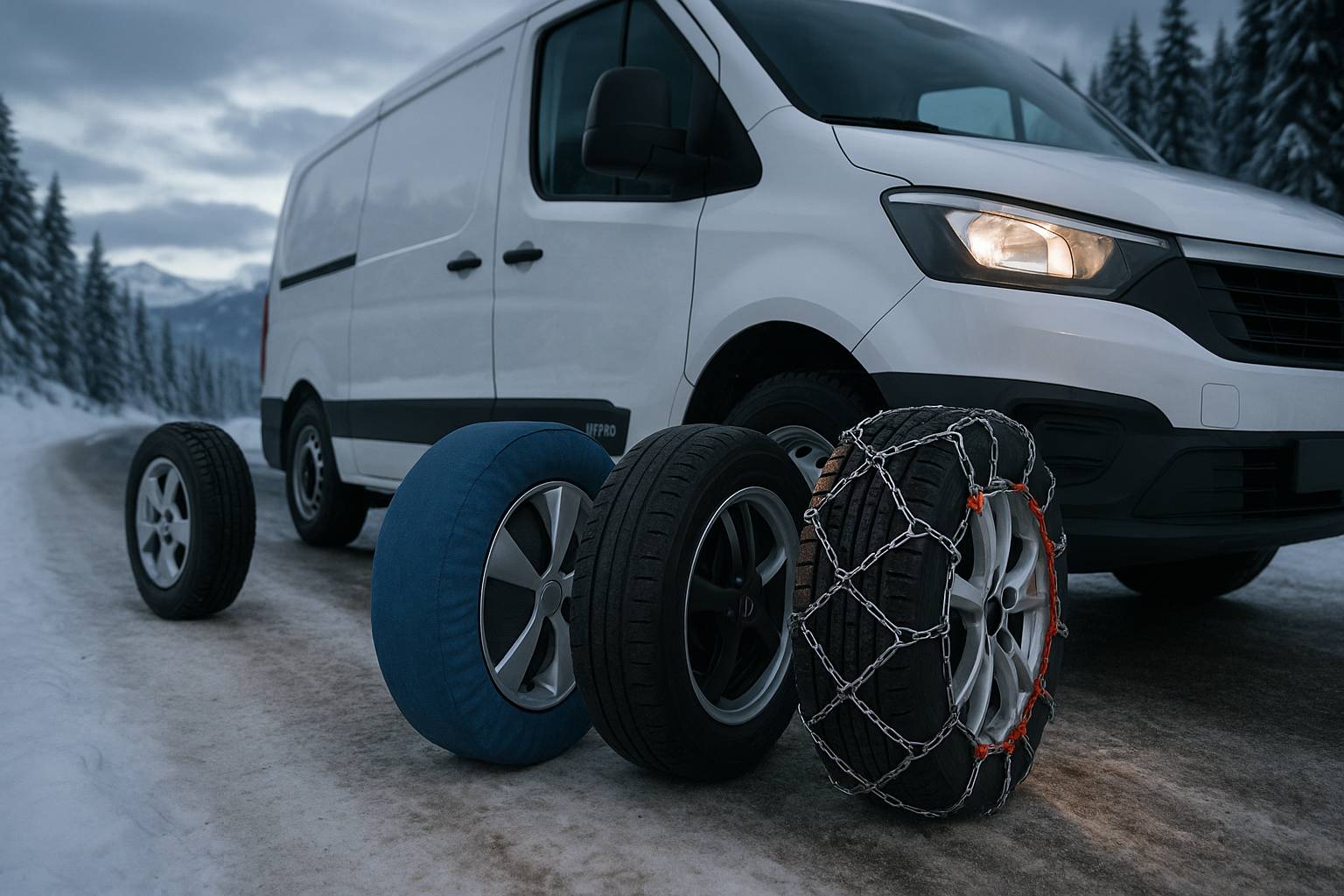 Cadenas de nieve para furgoneta: comparativa, montaje seguro y normativa por regiones
